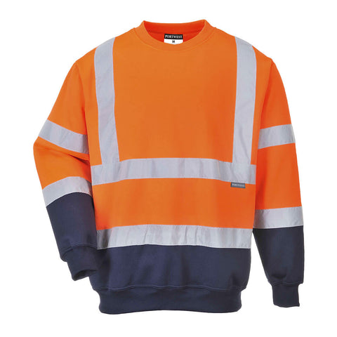 Portwest B306 Sweatshirt – Orange/Marine – bequem & sichtbar