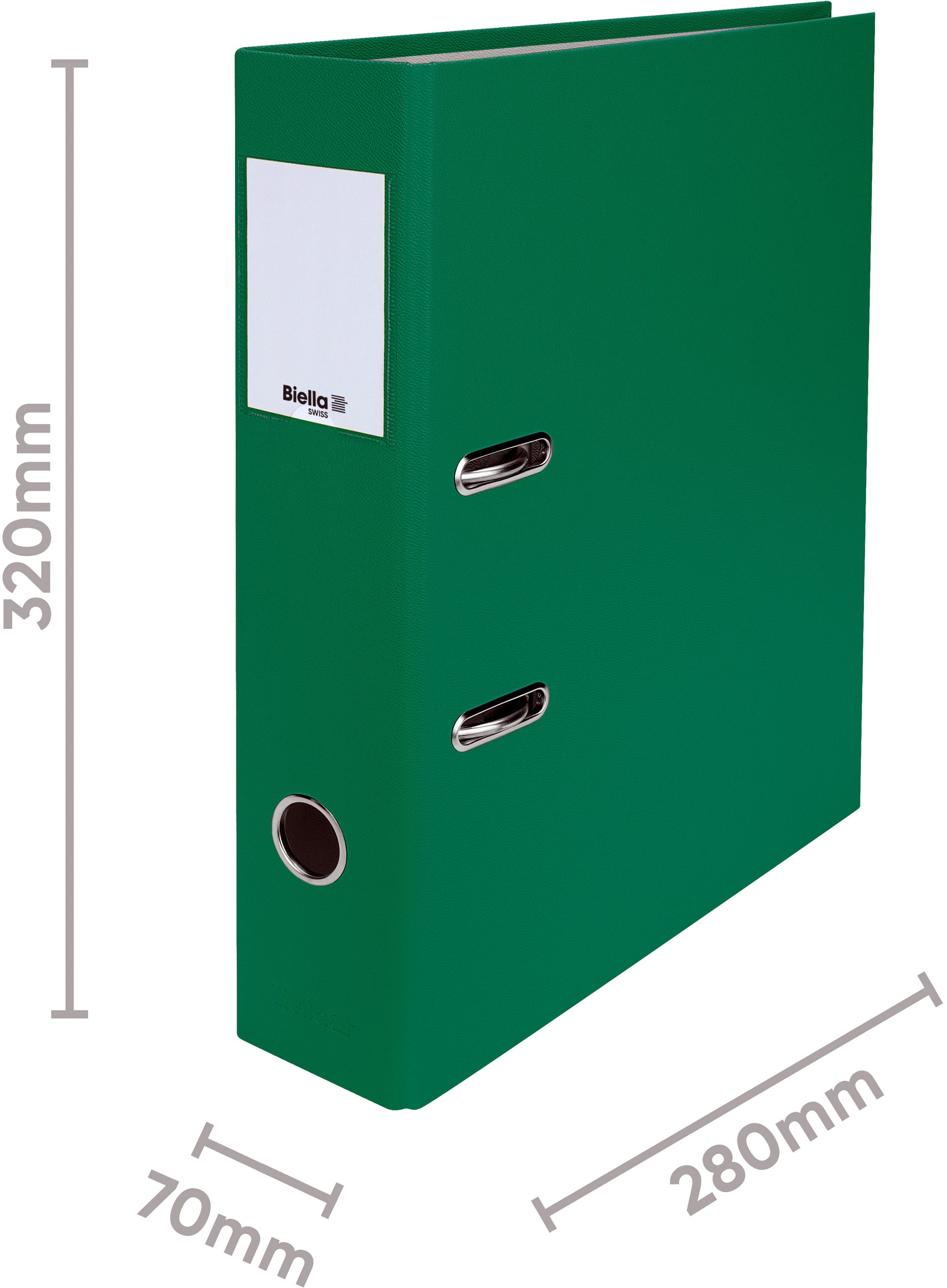 BIELLA Ordner Plasticolor 7cm 10740730U grün A4