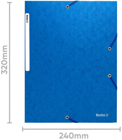 BIELLA Gummibandmappe A4 17840005U blau, 590gm2 220 Bl.