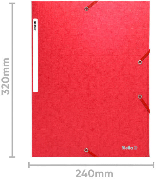 BIELLA Gummibandmappe A4 17840045U rot, 590gm2 220 Bl.