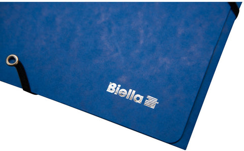 BIELLA Gummibandmappe A4 17840105U blau, 355gm2 200 Bl.