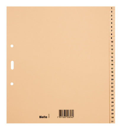 BIELLA Kartonregister A4 19443100U braun 1-31