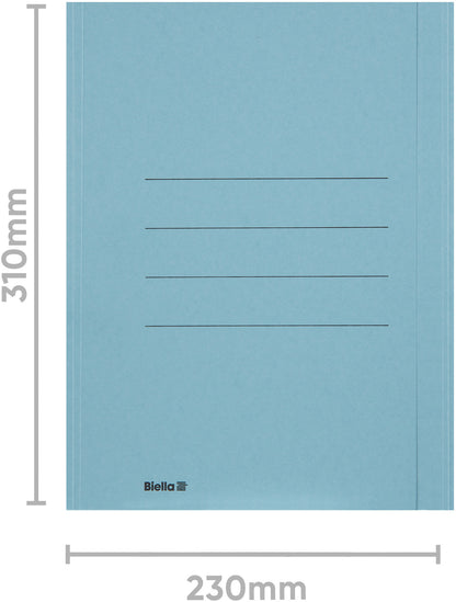 BIELLA Einlagemappe m. Klappe A4 25040105U blau 240g/m2 50 Stück