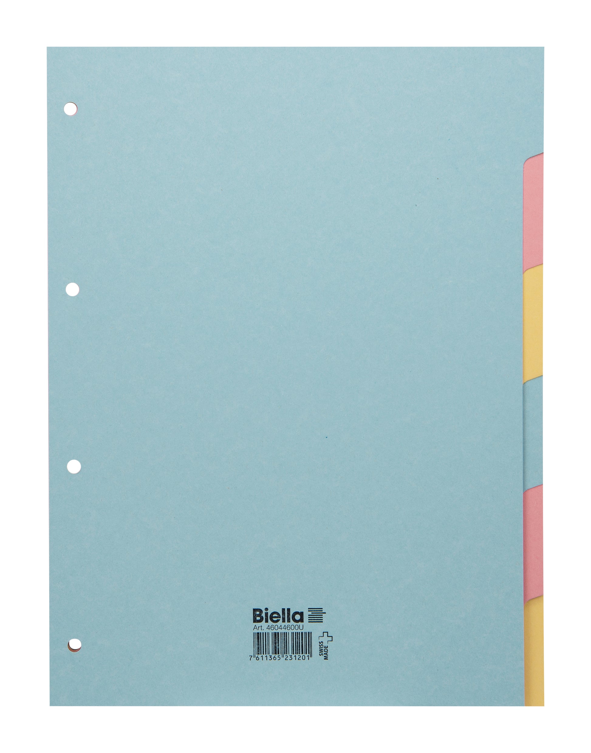 BIELLA Kartonregister A4 46044600U pastell 6-teilig