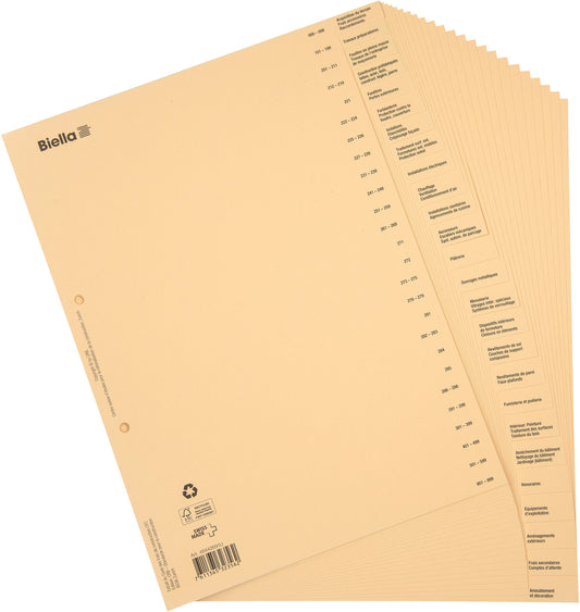 BIELLA Bauabrechnungsregister A4 46442691U braun FR 26-teilig