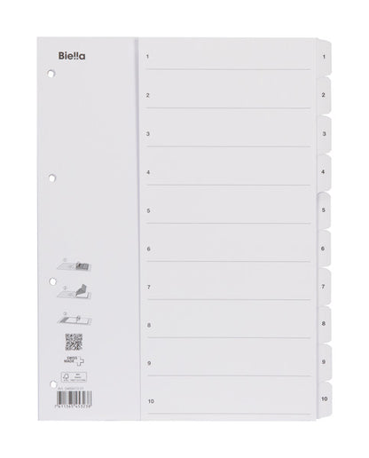 BIELLA Kartonregister SmartIndex A4 46941001U weiss 1-10