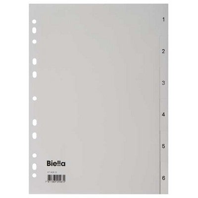 BIELLA Register PP A4 47140600U grau 1-6