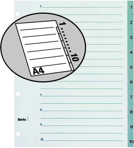 BIELLA Register PP A4+ 47841000U grau 1-10