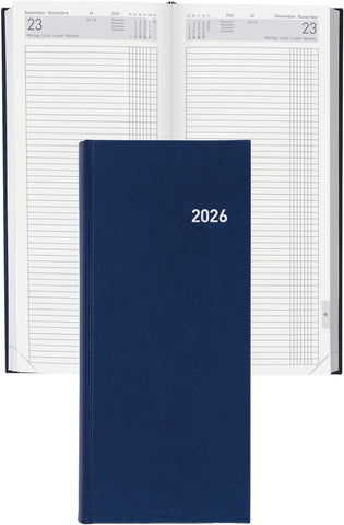 BIELLA Geschäftsagenda Tower 2026 800311050026 1T/2S blau ML 13.5x31.5cm