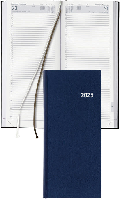 BIELLA Geschäftsagenda Le Jour 2025 801310050025 1T/1S blau ML 13.5x31.5cm