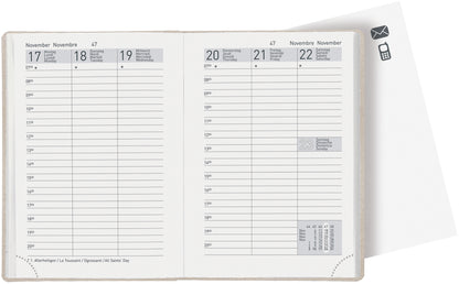 BIELLA Taschenagenda Rex 2025 825301100025 1W/2S beige ML 10.1x14.2cm