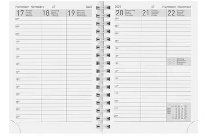 BIELLA Taschenagenda Rex Wire-O 2025 825778000025 1W/2S Ersatz ML 10.1x14.2cm