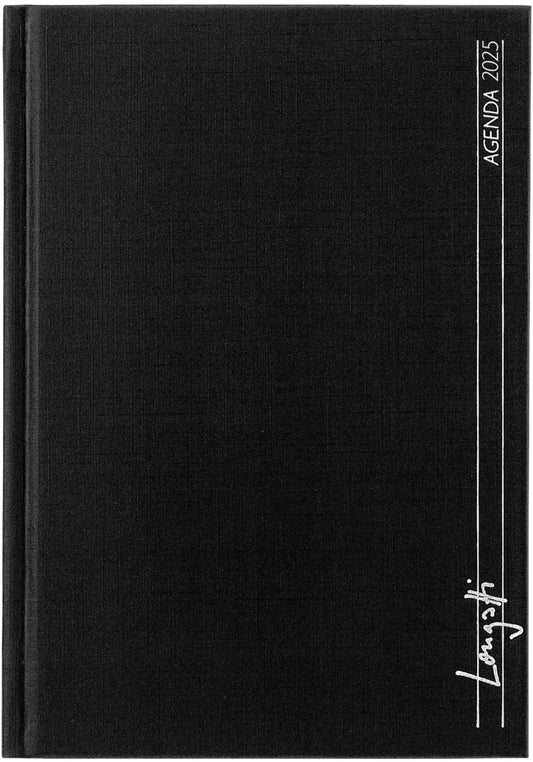 BIELLA Taschenagenda Longatti 2025 832714020025 1W/2S schwarz ML 10.4x14.8cm