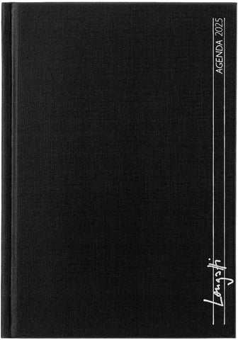 BIELLA Taschenagenda Longatti 2025 832714020025 1W/2S schwarz ML 10.4x14.8cm