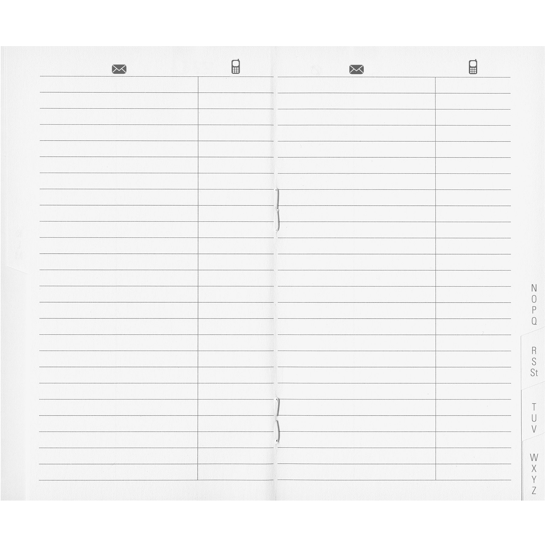 BIELLA Paris Adressregister 85340800U weiss liniert 7.5x12.6cm