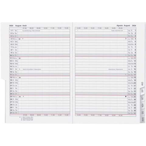 BIELLA Planer Glasgow 2025 855310000025 1M/2S Ersatz ML 10x13.9cm