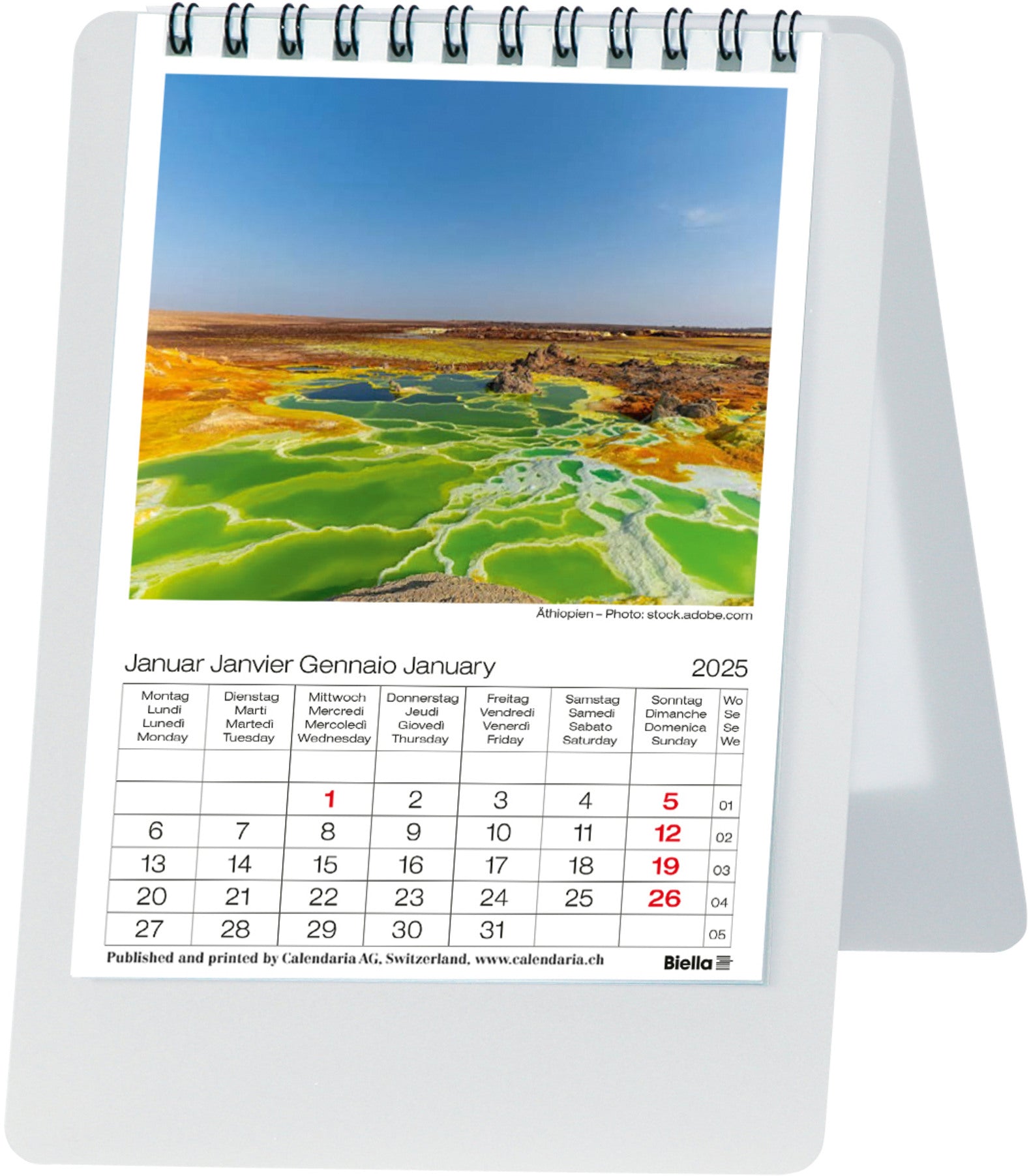 BIELLA Pultkalender Imago 2025 887160000025 1M/1S World pl. ML 10.5x14.8cm