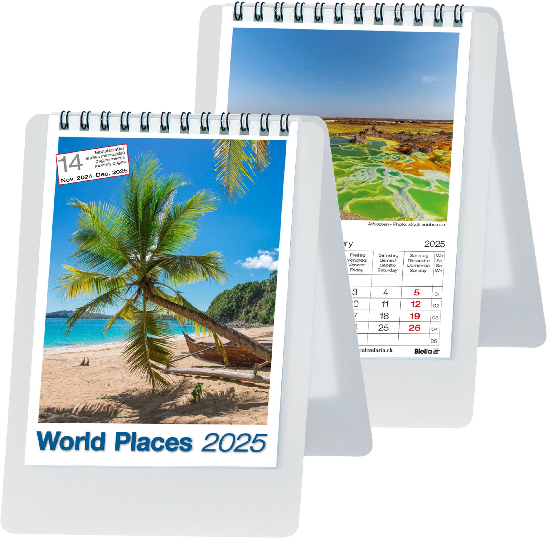 BIELLA Pultkalender Imago 2025 887160000025 1M/1S World pl. ML 10.5x14.8cm