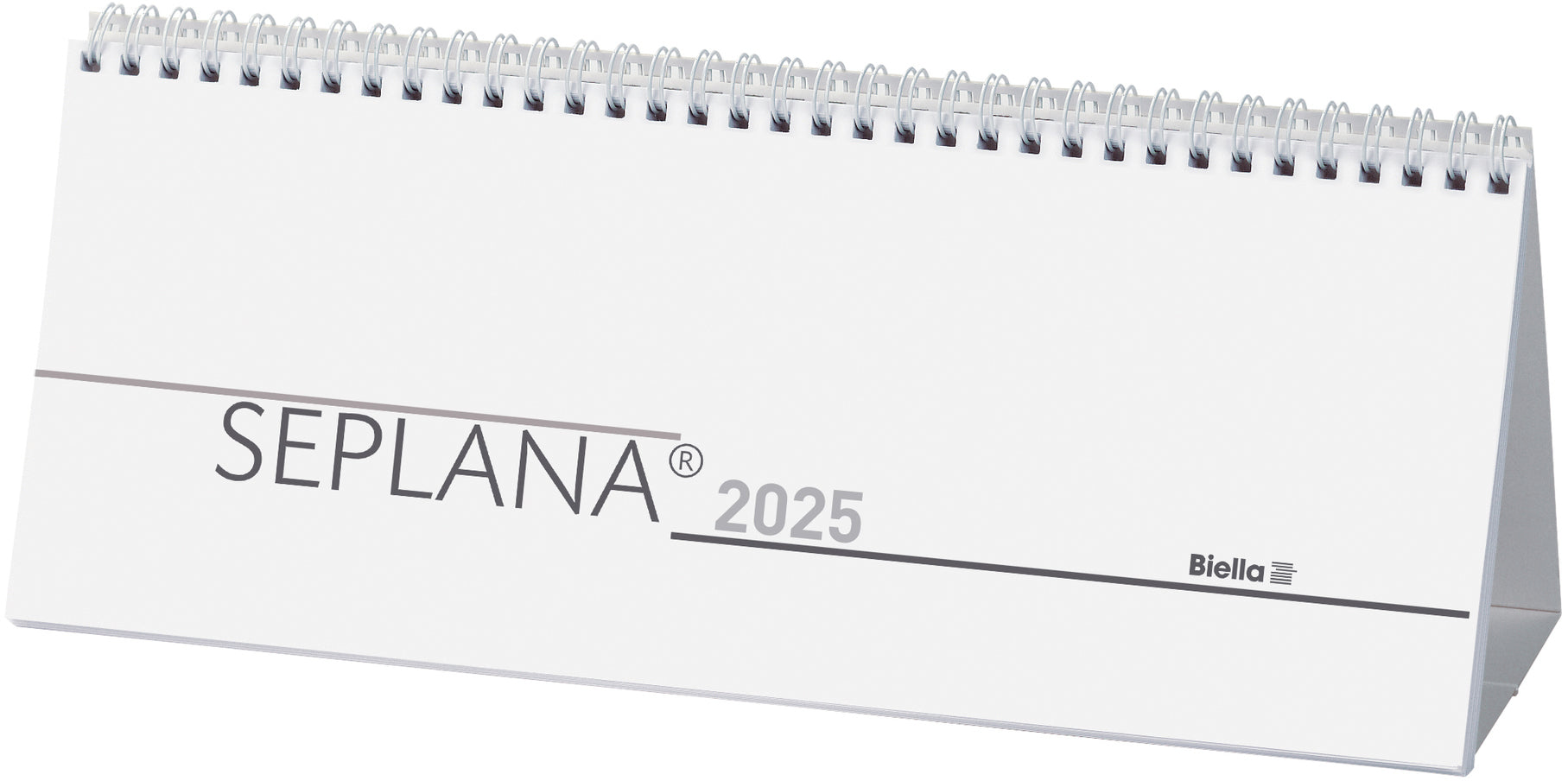 BIELLA Pultkalender Seplana 2025 887371000025 1W/2S grau ML 29.8x11.7cm