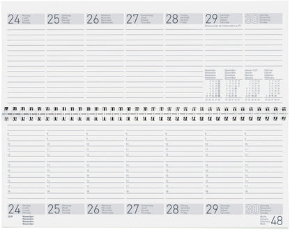 BIELLA Pultkalender Seplana 2025 888371050025 1W/2S blau ML 29.8x11.7cm