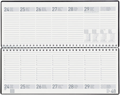 BIELLA Pultkalender Seplana 2025 888374050025 1W/2S blau ML 29.8x11.7cm