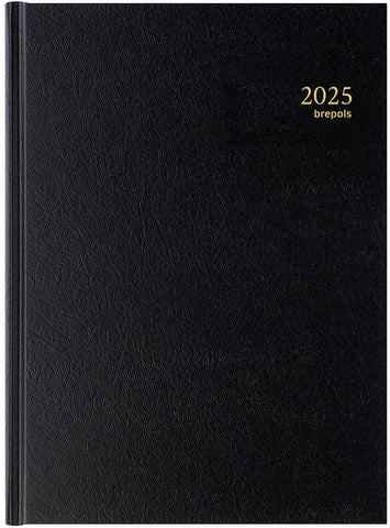BREPOLS Agenda Bremax 1 Santex 2025 0.001.1345 1T/1S schwarz 21x29cm