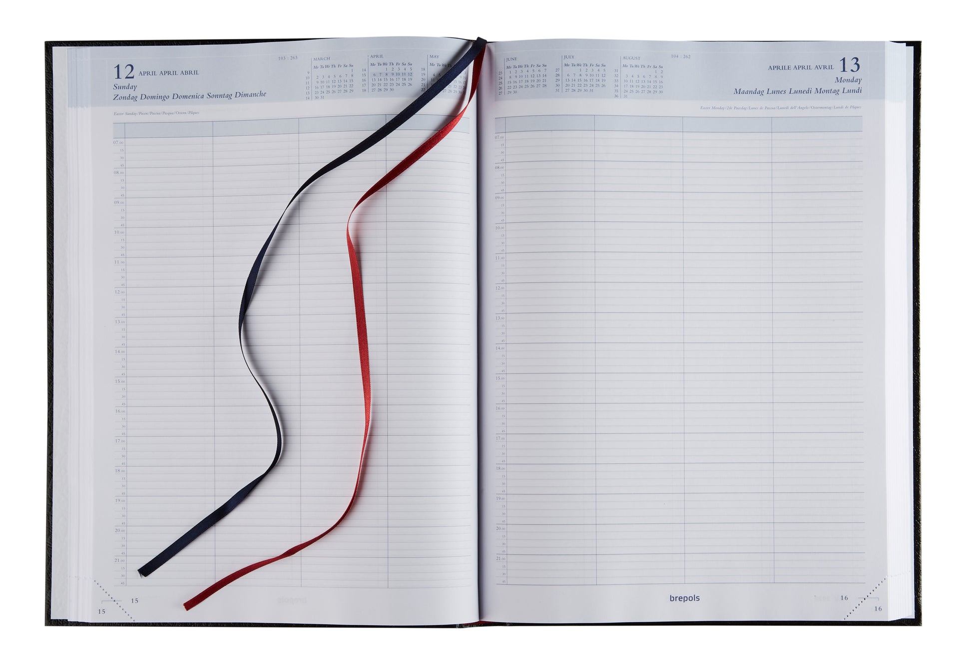 BREPOLS Agenda Bremax 1 Santex 2025 0.001.1345 1T/1S bordeaux 21x29cm