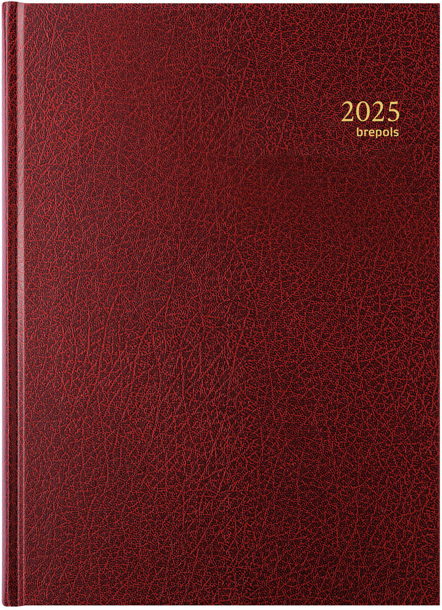 BREPOLS Agenda Bremax 1 Santex 2025 0.001.1345 1T/1S bordeaux 21x29cm