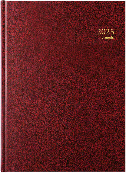 BREPOLS Agenda Bremax 1 Santex 2025 0.001.1345 1T/1S bordeaux 21x29cm