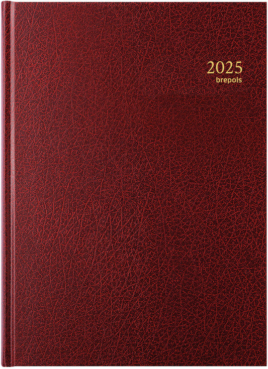 BREPOLS Agenda Bremax 1 Santex 2025 0.001.1345 1T/1S bordeaux 21x29cm