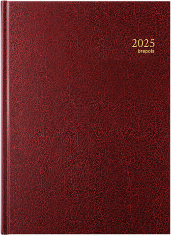 BREPOLS Agenda Bremax 1 Santex 2025 0.001.1345 1T/1S bordeaux 21x29cm