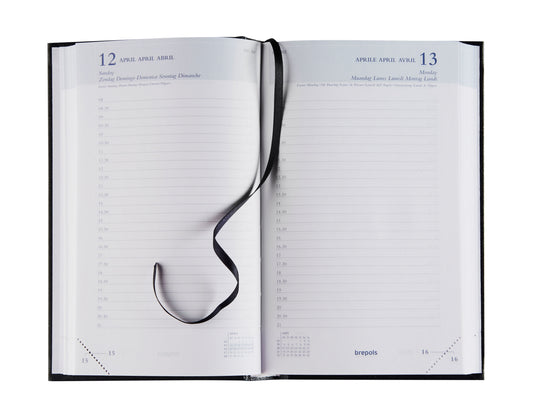 BREPOLS Agenda Brefix Lima 2025 0.016.1256 1T/1S blau 11.3x18.2cm