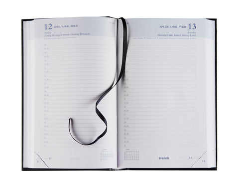 BREPOLS Agenda Brefix Lima 2025 0.016.1256 1T/1S blau 11.3x18.2cm