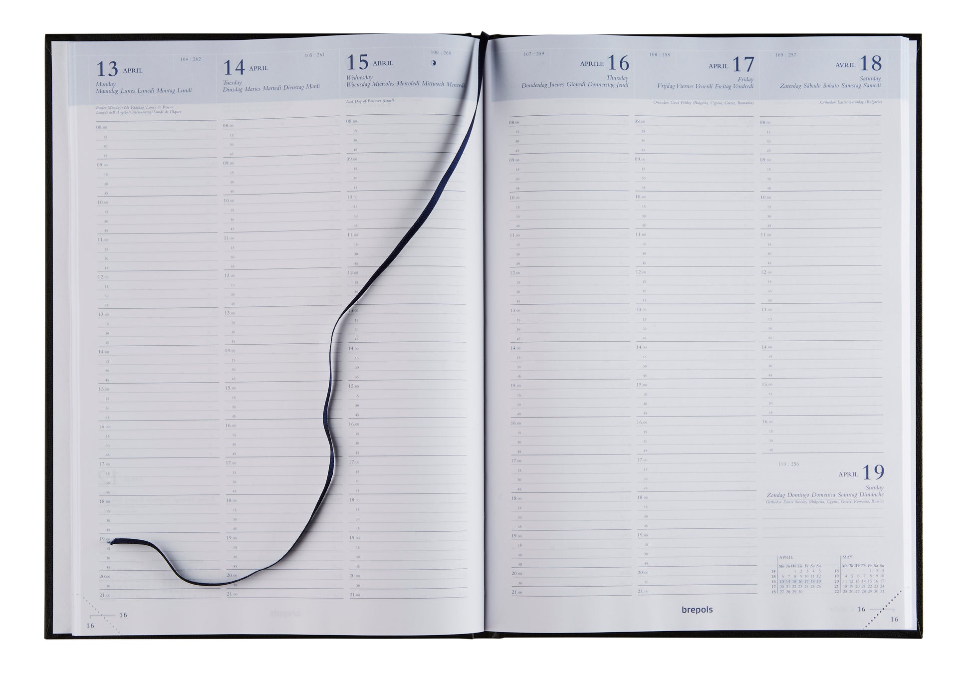 BREPOLS Agenda Omega Lima Kul. 2025 0.030.1256 1W/2S bordeaux 21x29cm