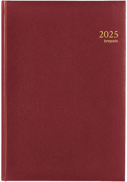 BREPOLS Agenda Omega Lima Kul. 2025 0.030.1256 1W/2S bordeaux 21x29cm