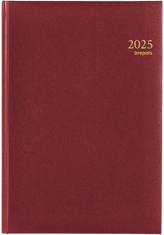 BREPOLS Agenda Omega Lima Kul. 2025 0.030.1256 1W/2S bordeaux 21x29cm