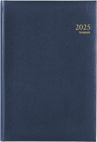 BREPOLS Agenda Omega Lima Kul. 2025 0.030.1256 1W/2S blau 21x29cm