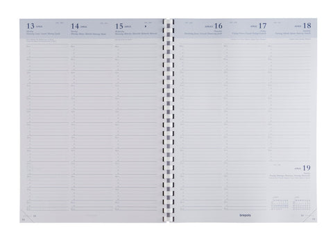 BREPOLS Agenda Omega Ersatz 2025 0.030.9900 1W/2S weiss 21x29cm