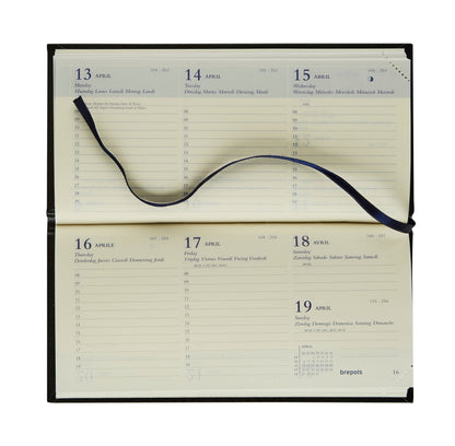 BREPOLS Agenda Breprint Lima Kul. 2025 0.074.1255 1W/2S schwarz 8x17cm