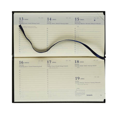 BREPOLS Agenda Breprint Lima Kul. 2025 0.074.1255 1W/2S schwarz 8x17cm