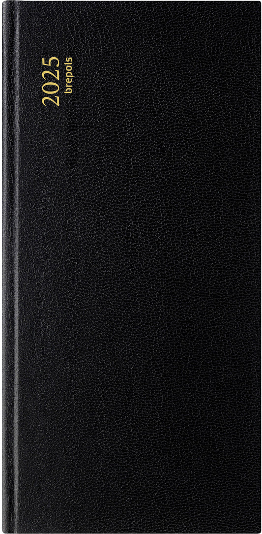 BREPOLS Agenda Breprint Lima Kul. 2025 0.074.1255 1W/2S schwarz 8x17cm
