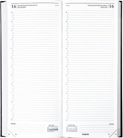 BREPOLS Agenda Saturnus 101 Lima 2025 0.101.1255 1T/2S schwarz 12.8x33cm