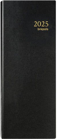 BREPOLS Agenda Saturnus 101 Lima 2025 0.101.1255 1T/2S schwarz 12.8x33cm