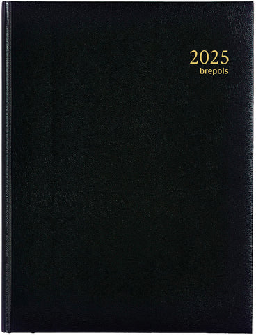 BREPOLS Agenda Ambassador Lima 2025 0.116.1256 1T/1S schwarz 17x22cm