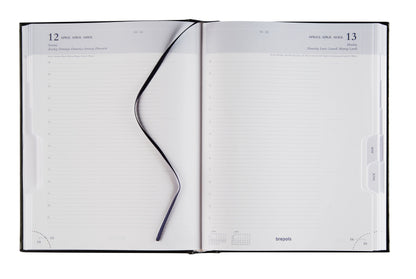 BREPOLS Agenda Ambassador Lima 2025 0.116.1256 1T/1S blau 17x22cm