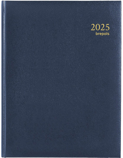 BREPOLS Agenda Ambassador Lima 2025 0.116.1256 1T/1S blau 17x22cm