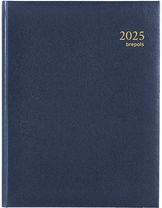 BREPOLS Agenda Ambassador Lima 2025 0.116.1256 1T/1S blau 17x22cm