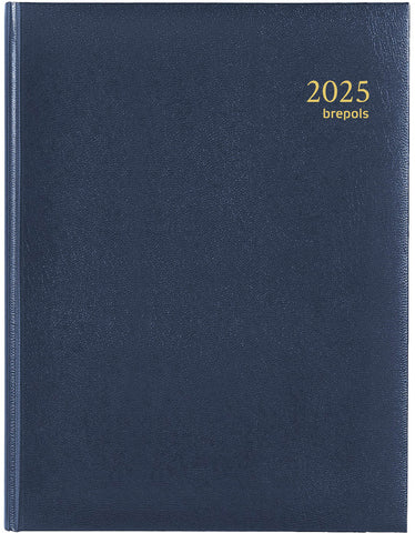 BREPOLS Agenda Ambassador Lima 2025 0.116.1256 1T/1S blau 17x22cm