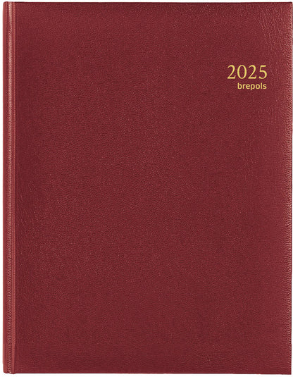 BREPOLS Agenda Timing Lima Kul. 2025 0.136.1256 1W/2S bordeaux 17.1x22cm