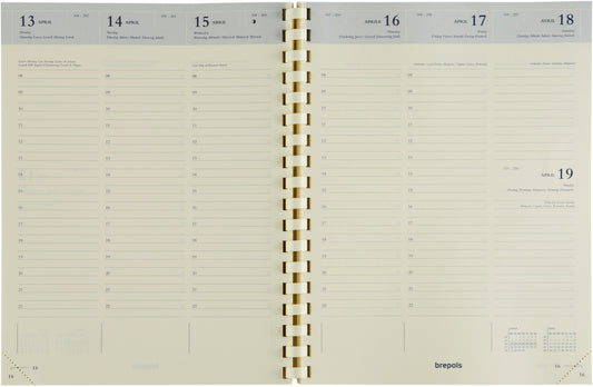 BREPOLS Agenda Timing Genova 2025 0.136.2052 1W/2S schwarz 17.1x22cm